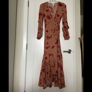 Super cute long wrap around dress collaboration with h&m